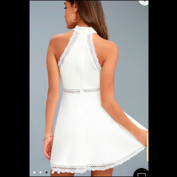 Lulus white lace skater dress size S - Picture 3 of 6